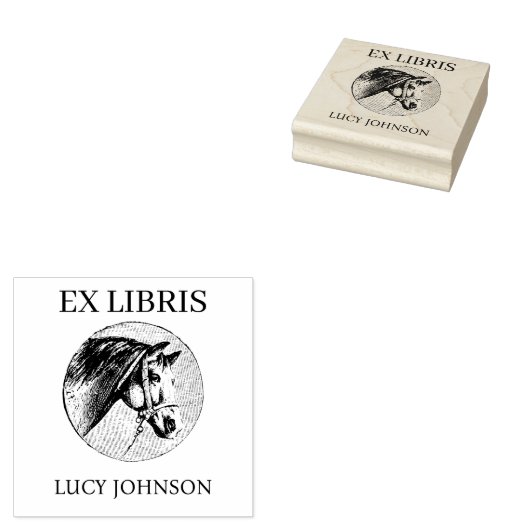 EX LIBRIS Bookplate Rubber Stamp | Personalized Gummistempel (Stempel)