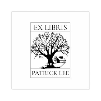 Ex Libris Briefmarke, Exlibris Briefmarke für Büch Gummistempel