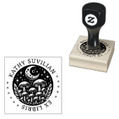 Ex libris Buchstempel mit Pilzen Gummistempel (Stempel)