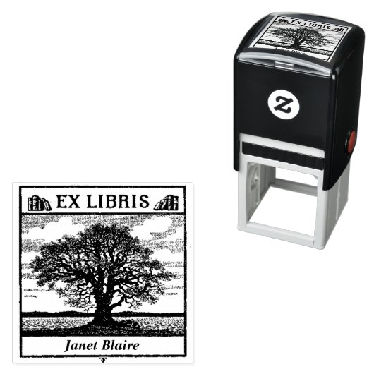 EX LIBRIS Buchungsplatte Custom Library Book Brief Permastempel (Beispiel)