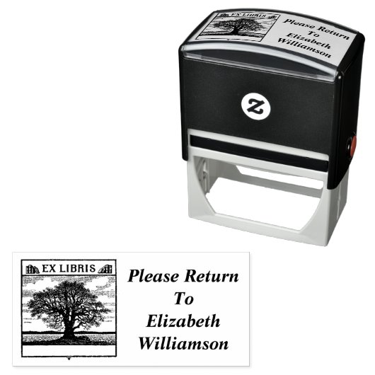 EX LIBRIS Buchungsplatte Custom Reading Library Br Permastempel (Beispiel)