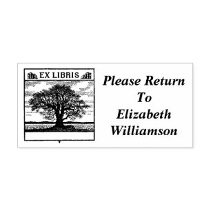 EX LIBRIS Buchungsplatte Custom Reading Library Br Permastempel