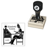 Ex Libris Buchzeichen Deko Lady Schreibtisch Custo Gummistempel (Stempel)