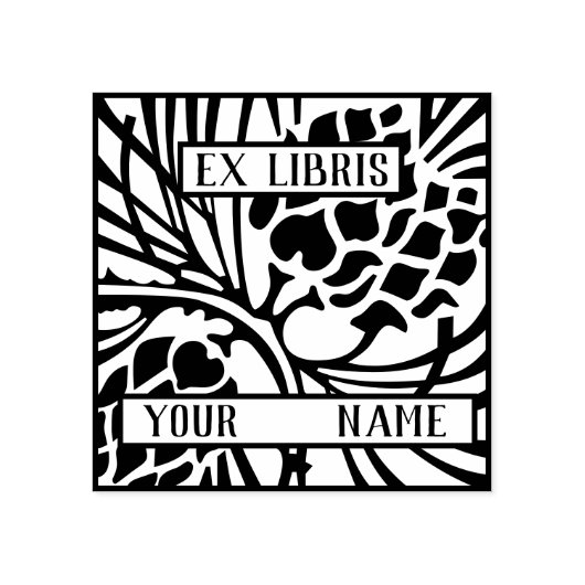 Ex Libris Buchzeichen Gummistempel (Prägung)