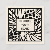 Ex Libris Buchzeichen-Kiefer Quadratische Visitenkarte (Vorderseite)