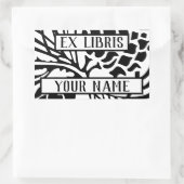 Ex Libris Buchzeichen Pine Cones Rechteckiger Aufkleber (Tasche)