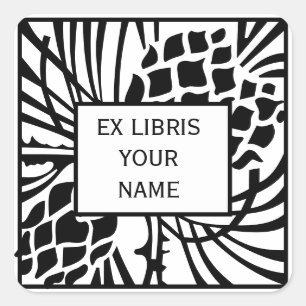 Ex Libris Buchzeichen Pine Quadratischer Aufkleber