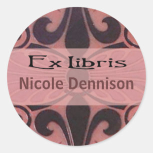 Ex Libris Buchzeichen Sticker (Tilo coral)