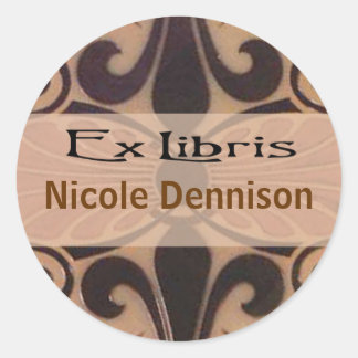 Ex Libris Buchzeichen Sticker (Tilo mocha)