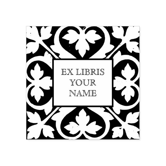 Ex libris Buchzeichen Viktorianisch Gummistempel (Prägung)