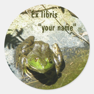 Ex Libris Bullfrog Stickers zum Anpassen