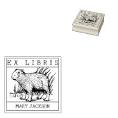 Ex Libris, Capybara Buch       Gummistempel (Stempel)