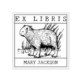 Ex Libris, Capybara Buch       Gummistempel (Prägung)