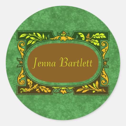 Ex Libris Cartouche Sticker (Vorderseite)