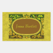 Ex Libris Cartouche Sticker (Vorderseite)