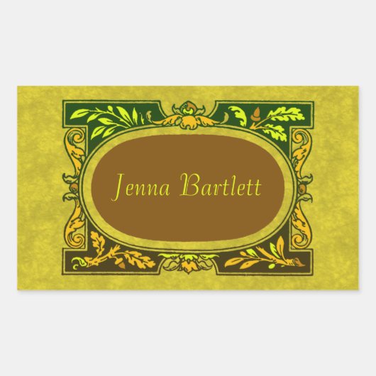 Ex Libris Cartouche Sticker (Vorderseite)