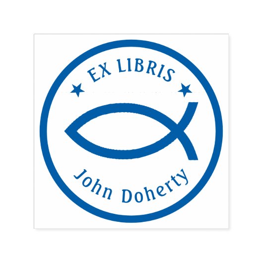Ex Libris Christlich | Personalisierbar Permastempel (Design)