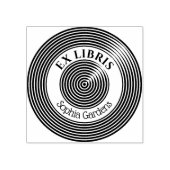 Ex Libris Concentric Circles v2 Rubber Briefmarke Gummistempel (Prägung)