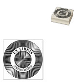 Ex Libris Concentric Circles v3 Gummistempel (Stempel)