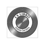 Ex Libris Concentric Circles v3 Gummistempel (Prägung)