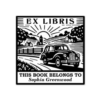 Ex Libris - Country Drive Gummistempel