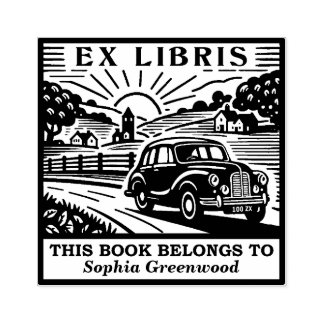 Ex Libris - Country Drive Gummistempel