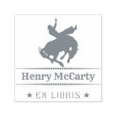 Ex Libris Cowboy Rodeo Hors Self-inking Stamp Permastempel (Design)