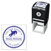 Ex Libris | Cowboy Rodeo Pferd Permastempel (Beispiel)