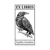 Ex Libris - Crow Gummistempel (Prägung)