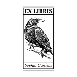 Ex Libris - Crow Gummistempel