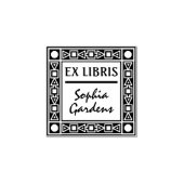 Ex Libris Decorative Gummistempel (Prägung)