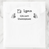Ex Libris Deko Letters Books Custom Buchzeichen Ovaler Aufkleber (Tasche)