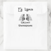 Ex Libris Deko Letters Books Custom Buchzeichen Quadratischer Aufkleber (Tasche)