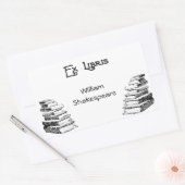 Ex Libris Deko Letters Books Custom Buchzeichen Rechteckiger Aufkleber (Umschlag)