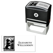 Ex Libris Dog Buchzeichen Ihr Bibliotheksbuch zurü Permastempel (Beispiel)