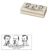 Ex Libris - Drei Männer v2 Gummistempel (Stempel)
