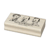 Ex Libris - Drei Männer v2 Gummistempel (Stempel)
