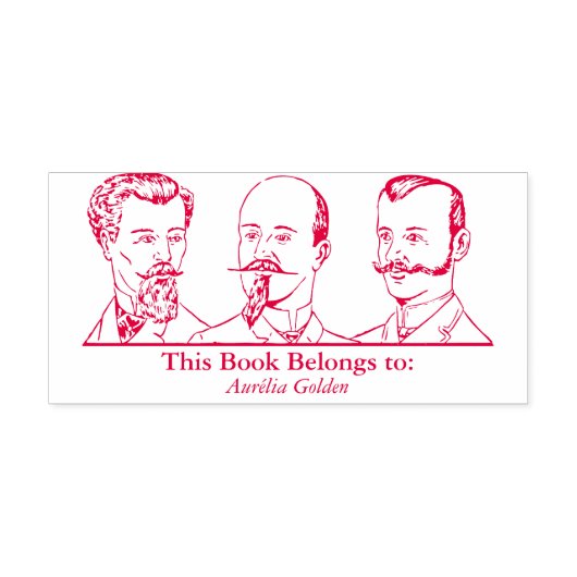 Ex Libris - Drei Männer v2 Permastempel (Design)