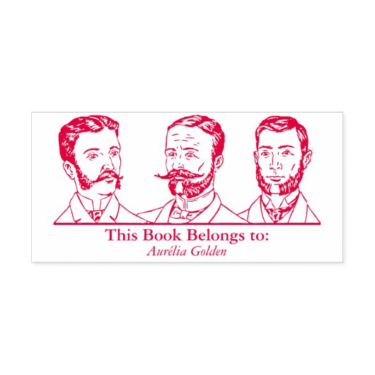 Ex Libris - Drei Männer v3 Permastempel (Design)