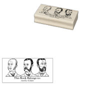 Ex Libris - Drei Männer v4 Gummistempel (Stempel)