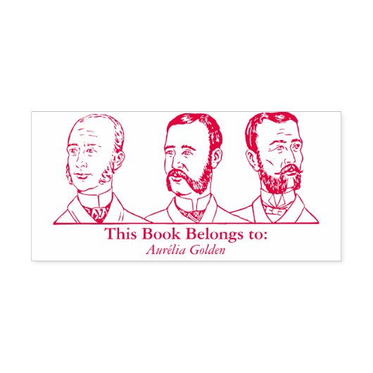 Ex Libris - Drei Männer v4 Permastempel (Design)
