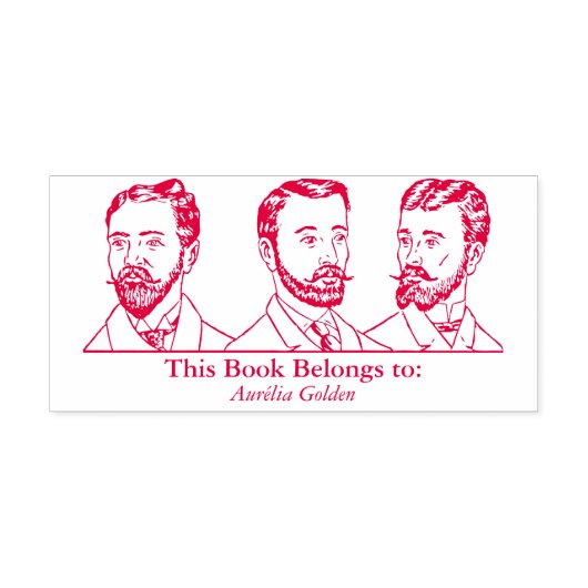 Ex Libris - Drei Männer v5 Permastempel (Design)