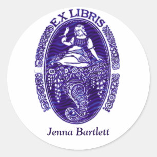 Ex Libris Dutch Blue Sticker