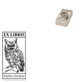 Ex Libris - Eule Gummistempel (Stempel)