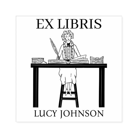 EX libris exlibris Bibliothek Buchzeichen Biblioth Gummistempel (Prägung)