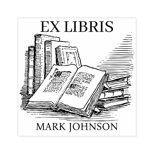 EX libris exlibris Bibliothek Buchzeichen Biblioth Gummistempel (Prägung)