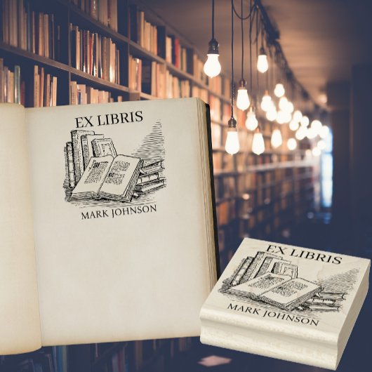 EX libris exlibris Bibliothek Buchzeichen Biblioth Gummistempel