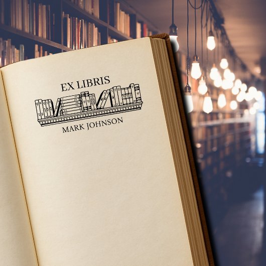 EX libris exlibris Bibliothek Buchzeichen Biblioth Gummistempel
