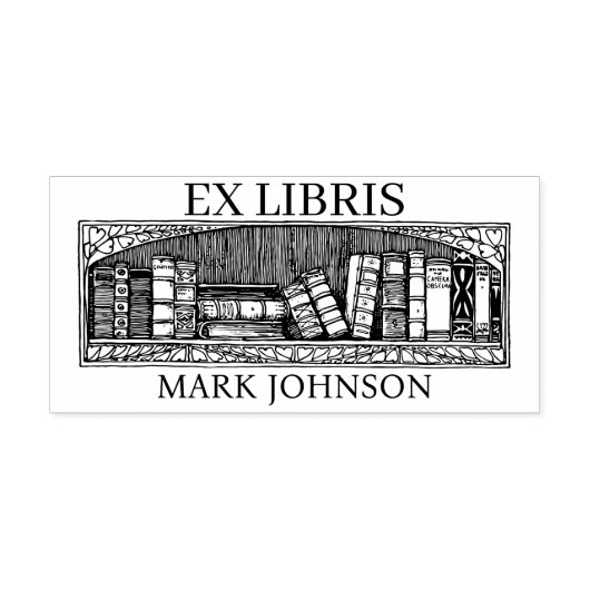 EX libris exlibris Bibliothek Buchzeichen Biblioth Gummistempel (Prägung)