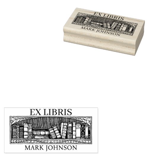 EX libris exlibris Bibliothek Buchzeichen Biblioth Gummistempel (Stempel)